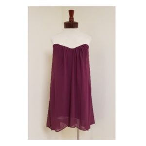 Solemio Purple/Marron Chiffon Dress